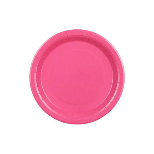 Picture of PAPER PLATES HOT PINK 23CM - 6 PACK